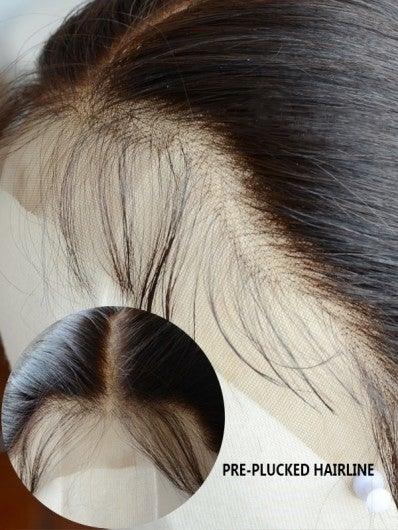 Silk Press Soft Kinky Straight Bob Texture 360 Lace Frontal Wigs [ILW09] - myqualityhair