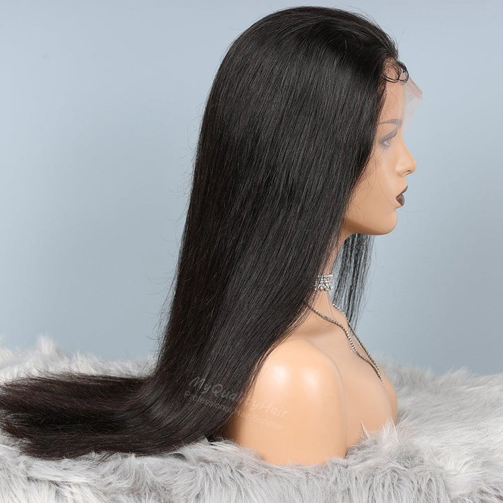 Silky Straight 13X6 Glueless Lace Front Wig Indian Virgin Hair [LW08] - myqualityhair