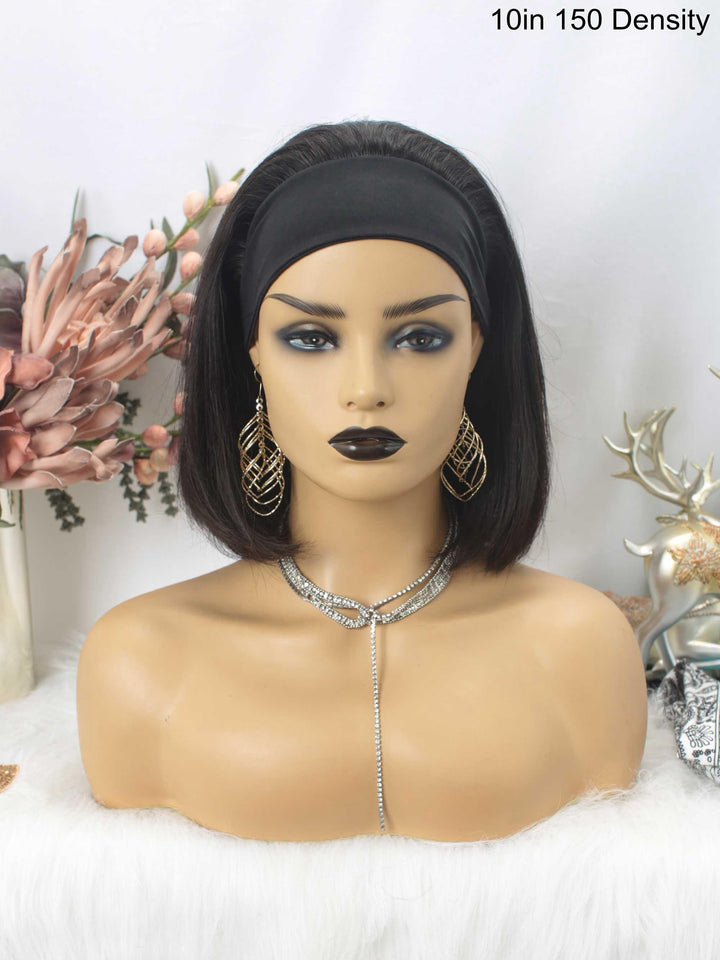 Silky Straight Bob Beginner Friendly Headband Wig Virgin Human Hair [HW09] - myqualityhair