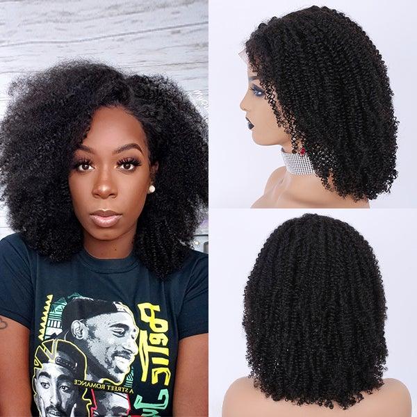 Undetectable HD 5x5 Glueless Lace Closure Wig Skin Melt Wig Afro Kinky Curly [HC04] - myqualityhair