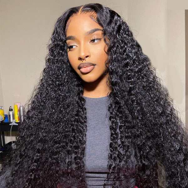 Upgraded!Clear Lace Clean Hairline Deep Wave 13X6 Undetectable Skin Melt HD Lace Front Wig US Stock Same Day Free Shipping Special Sale - myqualityhair
