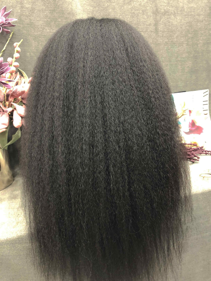 Upgraded!Clear Lace Clean Hairline Kinky Straight 13X6 Undetectable Skin Melt HD Lace Front Wig [HD08] - myqualityhair