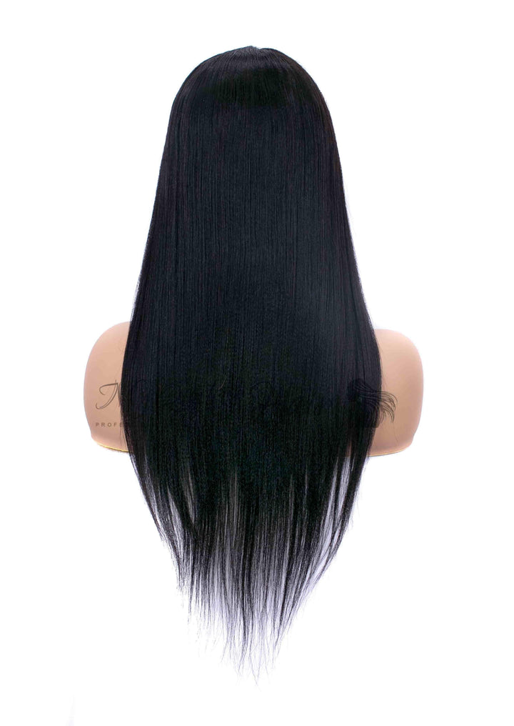 Upgraded!Clear Lace Clean Hairline Light Yaki 13X6 Undetectable Skin Melt HD Lace Front Wig [HD06] - myqualityhair