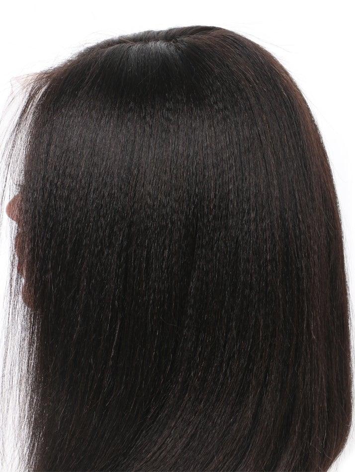 Upgraded!Clear Lace Clean Hairline Light Yaki Blunt Cut Bob 13X6 Undetectable Skin Melt HD Lace Front Wig [HD05] - myqualityhair