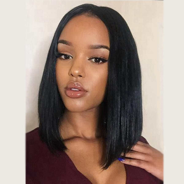 Upgraded!Clear Lace Clean Hairline Silky Straight Bob 13X6 Undetectable Skin Melt HD Lace Front Wig [HD03] - myqualityhair