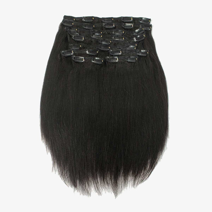 Yaki Straight Clip Ins Virgin Human Hair [CI04] - myqualityhair