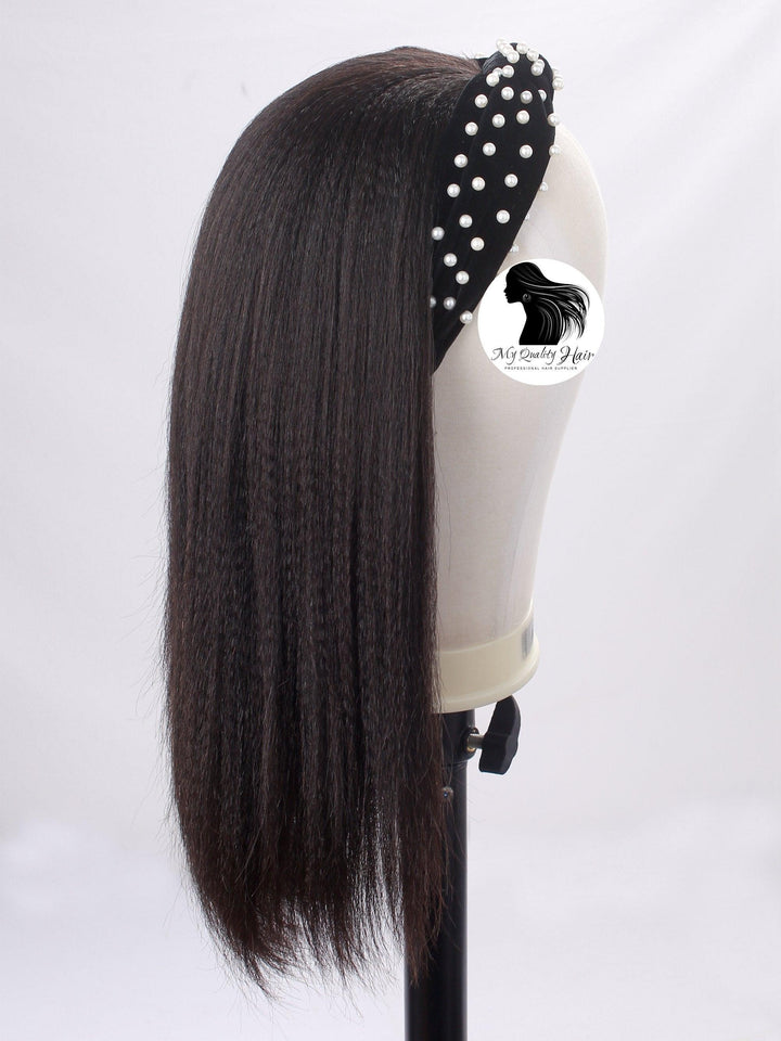 Yaki Straight Half Wig Human Virgin Hair [H04] - myqualityhair